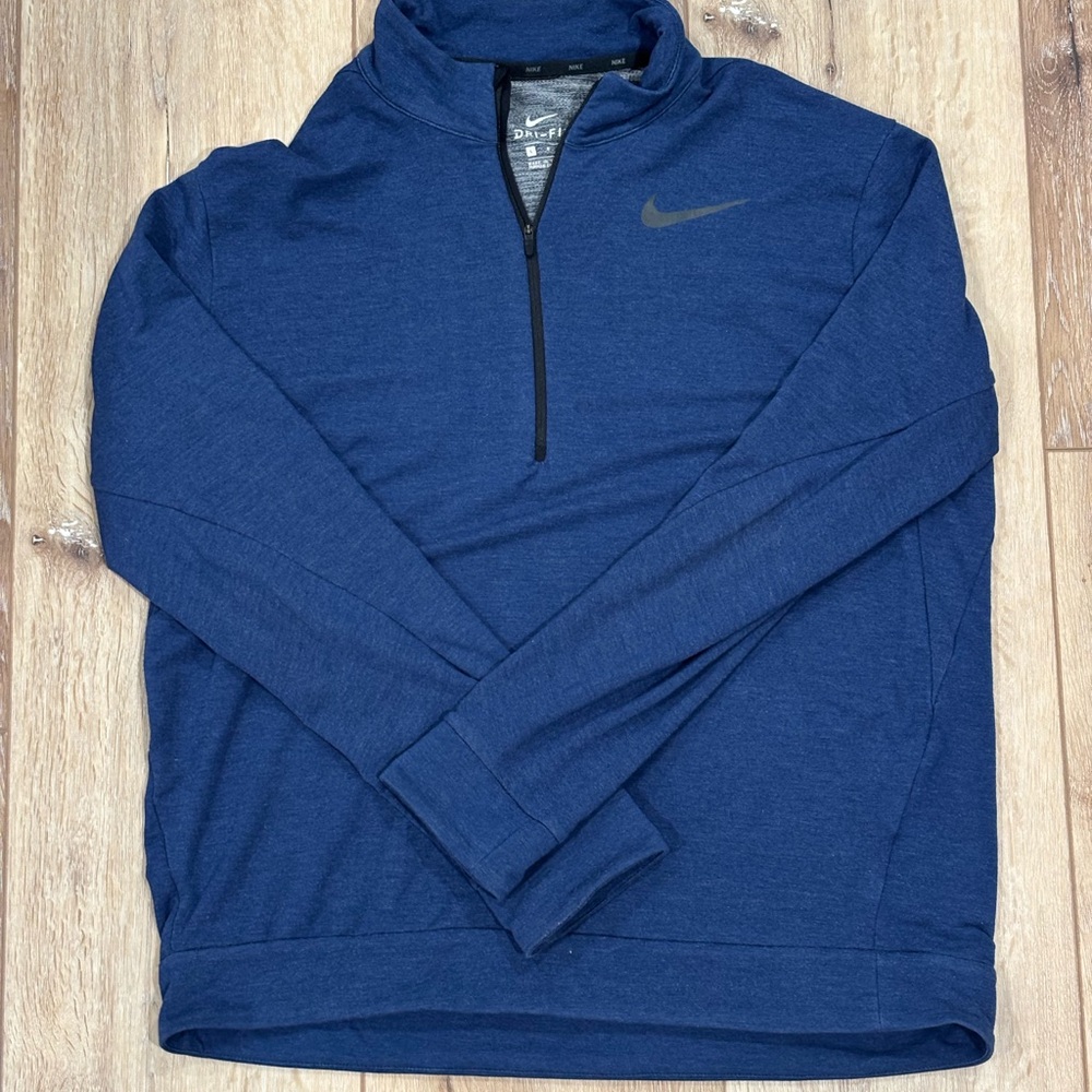Nike Men's Blue Quarter-Zip Jacket